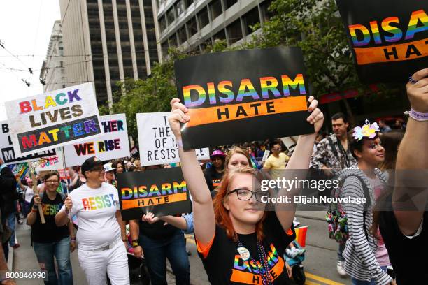 Contingent from the Brady Campaign to Prevent Gun Violence participates in the annual LGBTQI Pride Parade on Sunday, June 25, 2017 in San Francisco,...