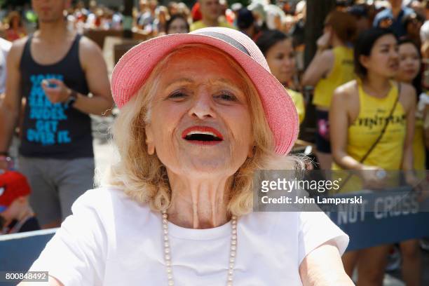 Edie Windsor participates in The March at the New York City Pride 2017 on June 25, 2017 in New York City.