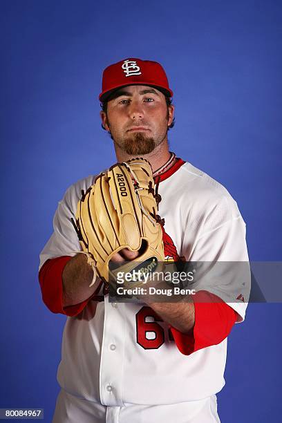 Jason Motte of the St. Louis Cardinals during photo day at Roger Dean Stadium on February 26, 2008 in Jupiter, Florida.