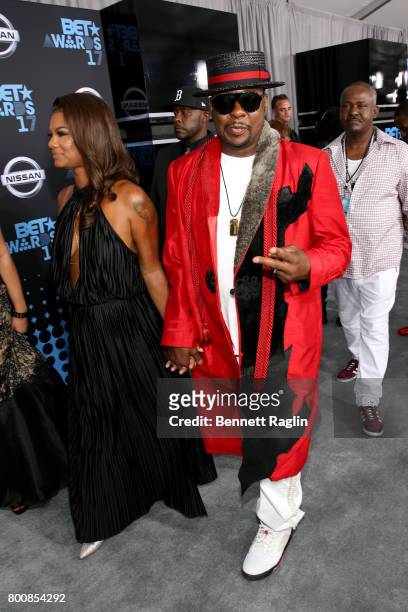 Alicia Etheredge and Bobby Brown at the 2017 BET Awards at Staples Center on June 25, 2017 in Los Angeles, California.