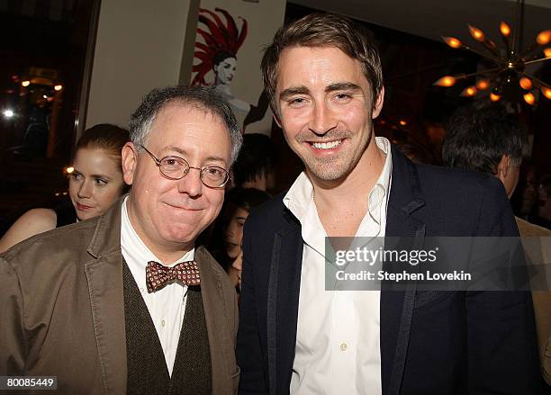 Of Focus Features James Schamus and actor Lee Pace attend the after-party for "Miss Pettigrew Lives For A Day" at Paris Commune on March 02, 2008 in...