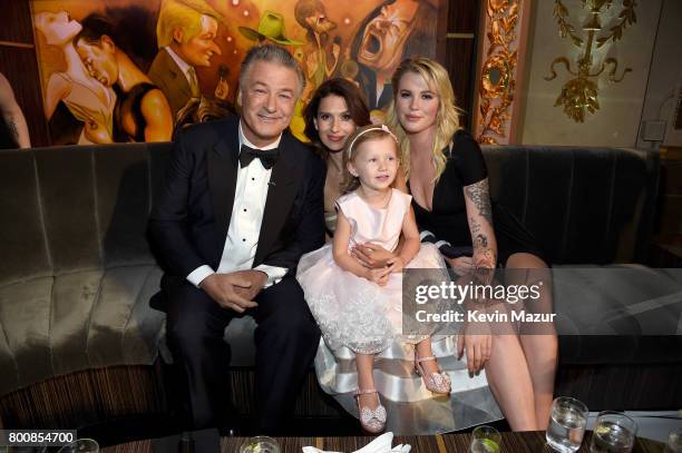 Alec Baldwin, Hilaria Baldwin, Carmen Gabriela Baldwin and Ireland Baldwin attend "Spike's One Night Only: Alec Baldwin" at The Apollo Theater on...