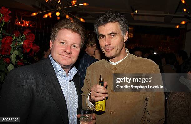Writer David Magee and producer Stephen Garrett attend the after-party for "Miss Pettigrew Lives For A Day" at Paris Commune on March 02, 2008 in New...