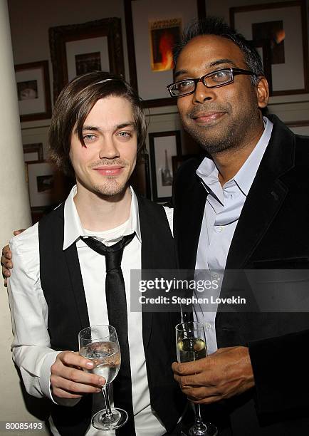 Actor Tom Payne and Director Bharat Nalluri attend the after-party for "Miss Pettigrew Lives For A Day" at Paris Commune on March 02, 2008 in New...