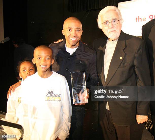 Kevin Liles' children, Kevin Liles and Tony Martell attend the 9th Annual TJ Martell Family Day on March 2, 2008 in New York City.