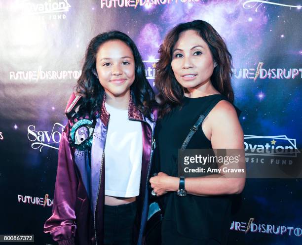 Breanna Yde and Justine Yde attend the "Future Disruptors" Premiere at The Comedy Store on June 25, 2017 in Los Angeles, California.