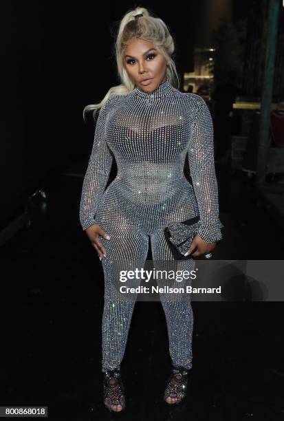 Lil' Kim backstage at the 2017 BET Awards at Microsoft Theater on June 25, 2017 in Los Angeles, California.