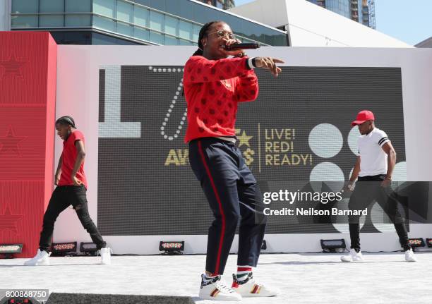 Jacquees perfroms onstage at Live! Red! Ready! Pre-Show at the 2017 BET Awards at Microsoft Square on June 25, 2017 in Los Angeles, California.