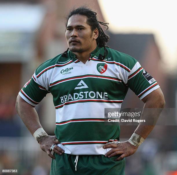 Alesana Tuilagi of Leicester pictured during the Guinness Premiership match between Leicester Tigers and Leeds Carnegie at Welford Road on March 1,...