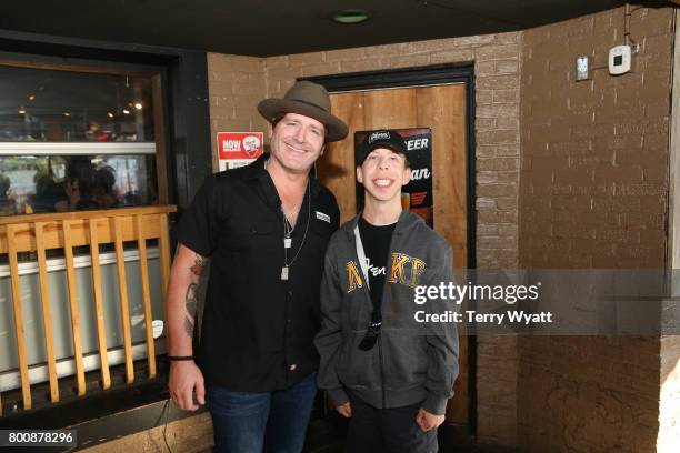 Singer-songwriter Jerrod Niemann enjoys karaoke Night with ACM Lifting Lives music campers at Winner's Bar on June 25, 2017 in Nashville, Tennessee.