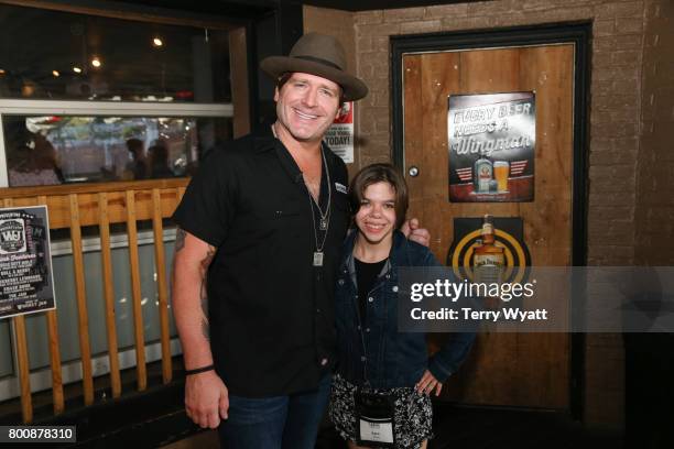 Singer-songwriter Jerrod Niemann enjoys karaoke Night with ACM Lifting Lives music campers at Winner's Bar on June 25, 2017 in Nashville, Tennessee.