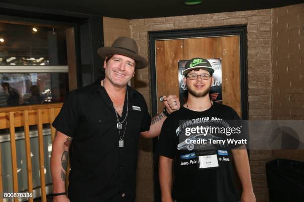 Singer-songwriter Jerrod Niemann enjoys karaoke Night with ACM Lifting Lives music campers at Winner's Bar on June 25, 2017 in Nashville, Tennessee.