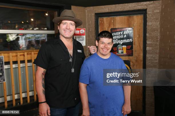 Singer-songwriter Jerrod Niemann enjoys karaoke Night with ACM Lifting Lives music campers at Winner's Bar on June 25, 2017 in Nashville, Tennessee.