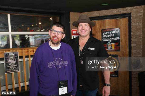 Singer-songwriter Jerrod Niemann enjoys karaoke Night with ACM Lifting Lives music campers at Winner's Bar on June 25, 2017 in Nashville, Tennessee.