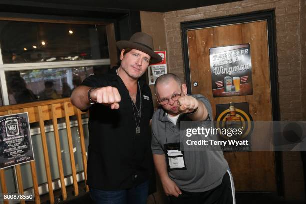 Singer-songwriter Jerrod Niemann enjoys karaoke Night with ACM Lifting Lives music campers at Winner's Bar on June 25, 2017 in Nashville, Tennessee.