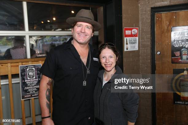 Singer-songwriter Jerrod Niemann enjoys karaoke Night with ACM Lifting Lives music campers at Winner's Bar on June 25, 2017 in Nashville, Tennessee.