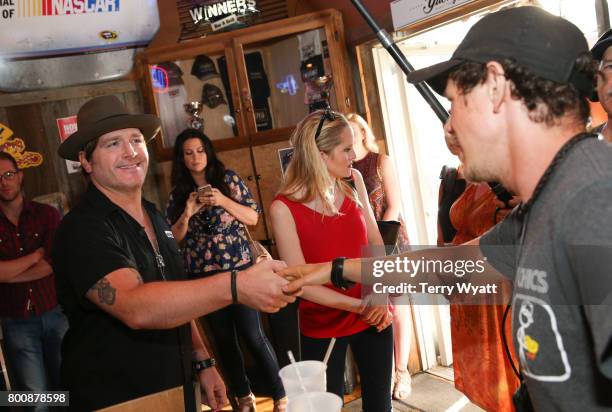 Singer-songwriter Jerrod Niemann enjoys karaoke Night with ACM Lifting Lives music campers at Winner's Bar on June 25, 2017 in Nashville, Tennessee.