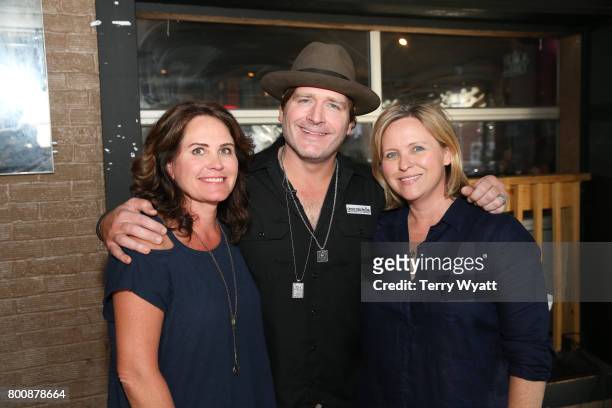 Lifting Lives Music Camp founder Lorie Lytle,Singer-songwriter Jerrod Niemann and ACM SVP creative content Lisa Lee attend karaoke Night with ACM...