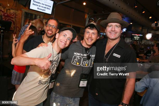 Singer-songwriter Jerrod Niemann enjoys karaoke Night with ACM Lifting Lives music campers at Winner's Bar on June 25, 2017 in Nashville, Tennessee.