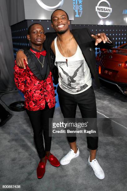 Tyler Marcel Williams and Woody McClain at the 2017 BET Awards at Staples Center on June 25, 2017 in Los Angeles, California.
