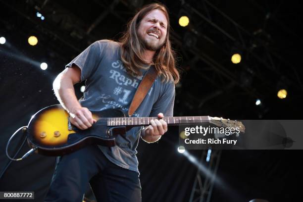 Musician Lukas Nelson of musical group Lukas Nelson & Promise of the Real performs on the Sycamore stage during Arroyo Seco Weekend at the Brookside...