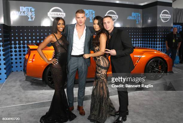 Nafessa Williams, Matthew Noszka, Michelle Hayden and Chet Hanks at the 2017 BET Awards at Staples Center on June 25, 2017 in Los Angeles, California.