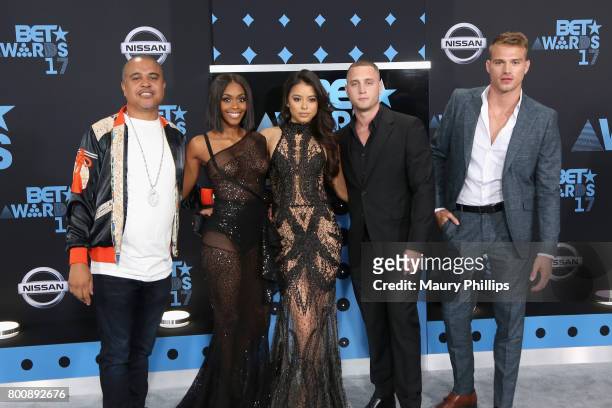 Irv Gotti, Nafessa Williams, Michelle Hayden, Chet Hanks and Matthew Noszka at the 2017 BET Awards at Microsoft Square on June 25, 2017 in Los...