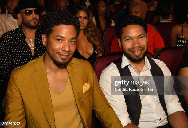 Jussie Smollett and Jocqui Smollett attend 2017 BET Awards at Microsoft Theater on June 25, 2017 in Los Angeles, California.