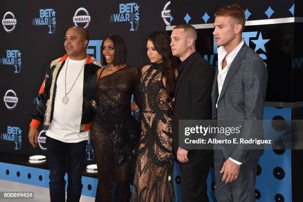 Irv Gotti, Nafessa Williams, Michelle Hayden, Chet Hanks, and Matthew Noszka at the 2017 BET Awards at Microsoft Square on June 25, 2017 in Los...