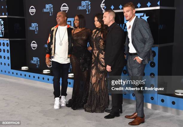 Irv Gotti, Nafessa Williams, Michelle Hayden, Chet Hanks, and Matthew Noszka at the 2017 BET Awards at Microsoft Square on June 25, 2017 in Los...