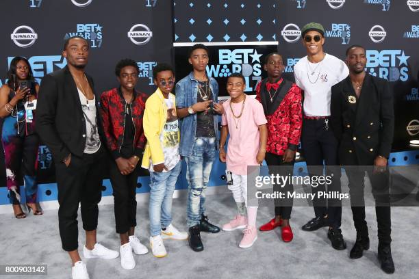 Woody McClain, Caleb McLaughlin, Jahi Di'Allo Winston, Myles Truitt, Dante Hoagland, Tyler Marcel Williams, Keith Powers, and Elijah Kelley of The...