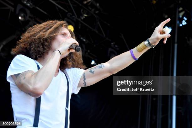 Musician David Shaw of musical group The Revivalists performs on the Sycamore stage during Arroyo Seco Weekend at the Brookside Golf Course at on...