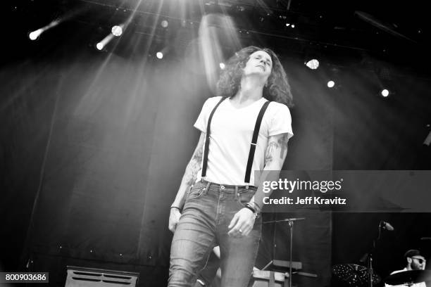 Musician David Shaw of musical group The Revivalists performs on the Sycamore stage during Arroyo Seco Weekend at the Brookside Golf Course at on...