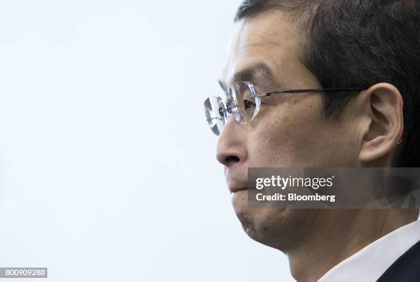 Shigehisa Takada, chairman and chief executive officer of Takata Corp., attends a news conference in Tokyo, Japan, on Monday, June 26, 2017. Takata...