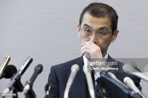 Shigehisa Takada, chairman and chief executive officer of Takata Corp., attends a news conference in Tokyo, Japan, on Monday, June 26, 2017. Takata...