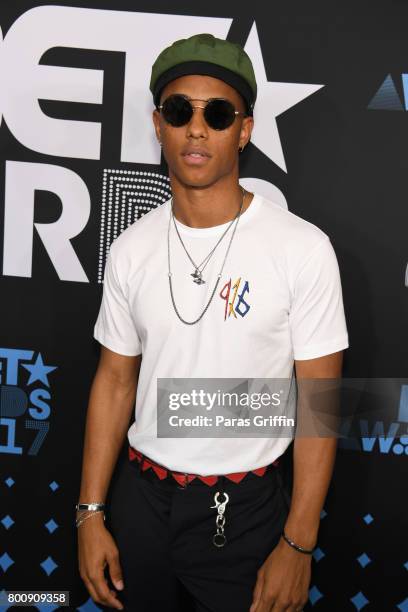 Keith Powers at the 2017 BET Awards at Staples Center on June 25, 2017 in Los Angeles, California.