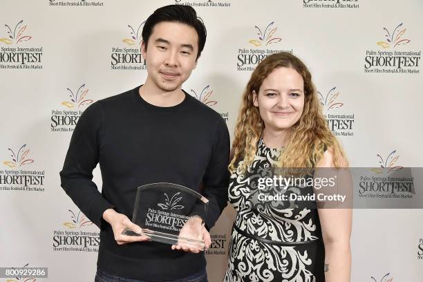 Johnson Cheng and Heidi Zwicker attend the 2017 Palm Springs International Festival of Short Films - Awards Ceremony on June 25, 2017 in Palm...