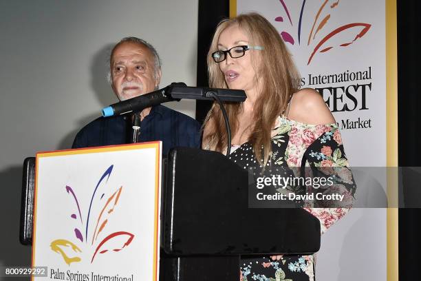 Bijan Tehrani and Susan Morgan Cooper attend the 2017 Palm Springs International Festival of Short Films - Awards Ceremony on June 25, 2017 in Palm...