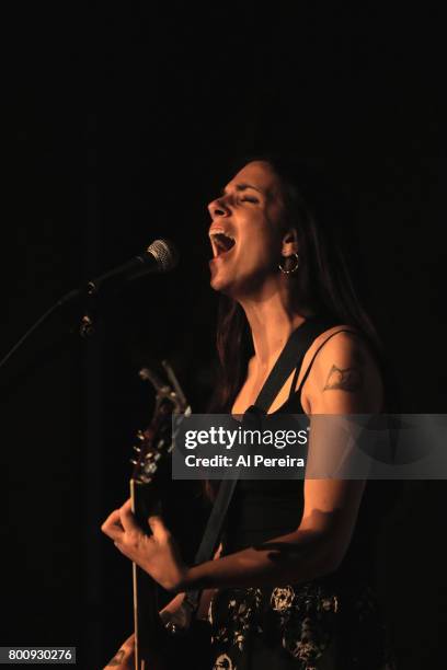 Sarah Borges opens when Marshall Crenshaw and Los Straightjackets perform at City Winery on June 25, 2017 in New York City.