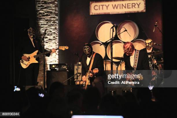Los Straightjackets perform at City Winery on June 25, 2017 in New York City.