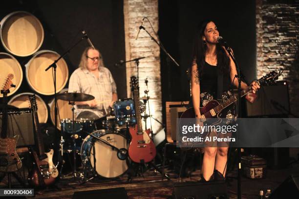 Sarah Borges opens when Marshall Crenshaw and Los Straightjackets perform at City Winery on June 25, 2017 in New York City.
