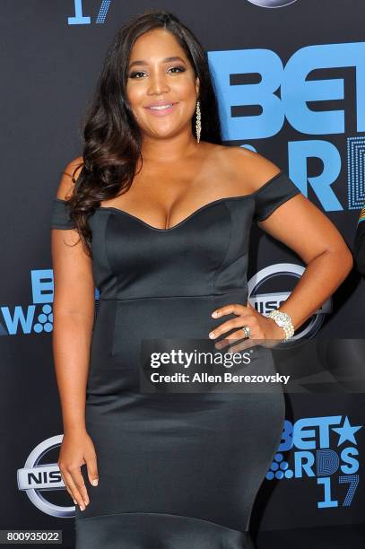Lorna Baez arrives at the 2017 BET Awards at Microsoft Theater on June 25, 2017 in Los Angeles, California.