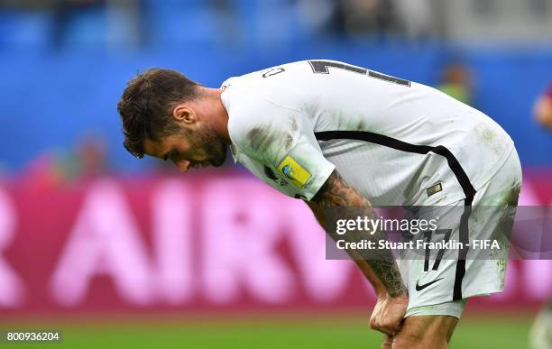 Tom Doyle of New Zealand looks dejected during the FIFA Confederation Cup Group A match between New Zealand and Portugal at Saint Petersburg Stadium...