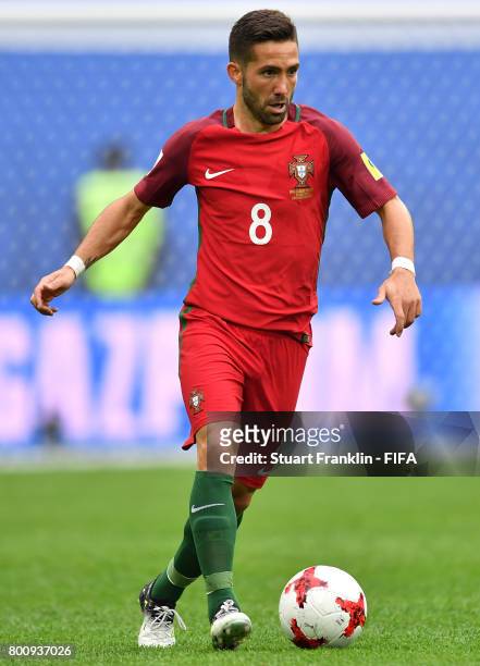 Joo Moutinho of Portugal in action during the FIFA Confederation Cup Group A match between New Zealand and Portugal at Saint Petersburg Stadium on...