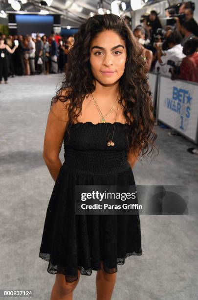 Jessie Reyez at the 2017 BET Awards at Staples Center on June 25, 2017 in Los Angeles, California.