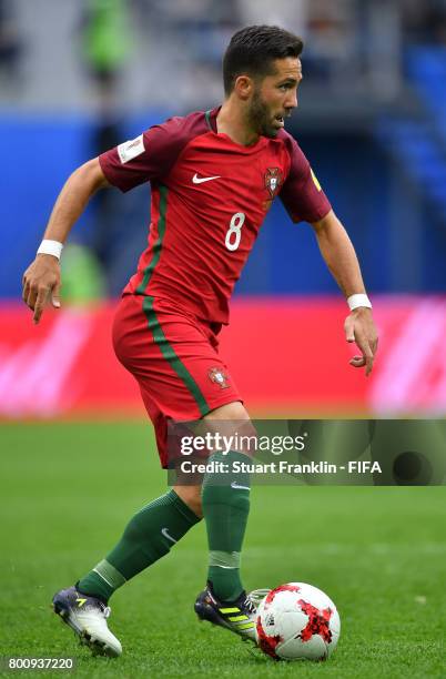 Joo Moutinho of Portugal in action during the FIFA Confederation Cup Group A match between New Zealand and Portugal at Saint Petersburg Stadium on...