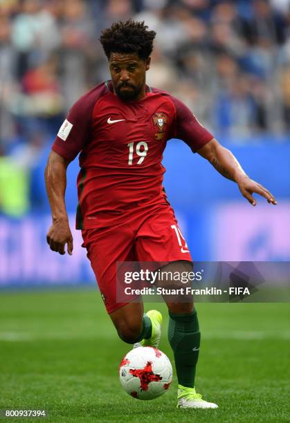 Eliseu of Portugal in action during the FIFA Confederation Cup Group A match between New Zealand and Portugal at Saint Petersburg Stadium on June 24,...