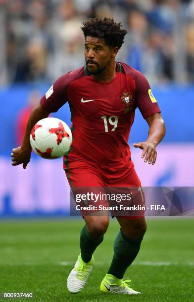 Eliseu of Portugal in action during the FIFA Confederation Cup Group A match between New Zealand and Portugal at Saint Petersburg Stadium on June 24,...