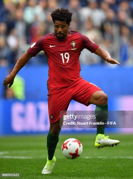 Eliseu of Portugal in action during the FIFA Confederation Cup Group A match between New Zealand and Portugal at Saint Petersburg Stadium on June 24,...