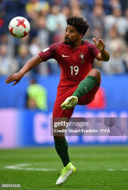 Eliseu of Portugal in action during the FIFA Confederation Cup Group A match between New Zealand and Portugal at Saint Petersburg Stadium on June 24,...